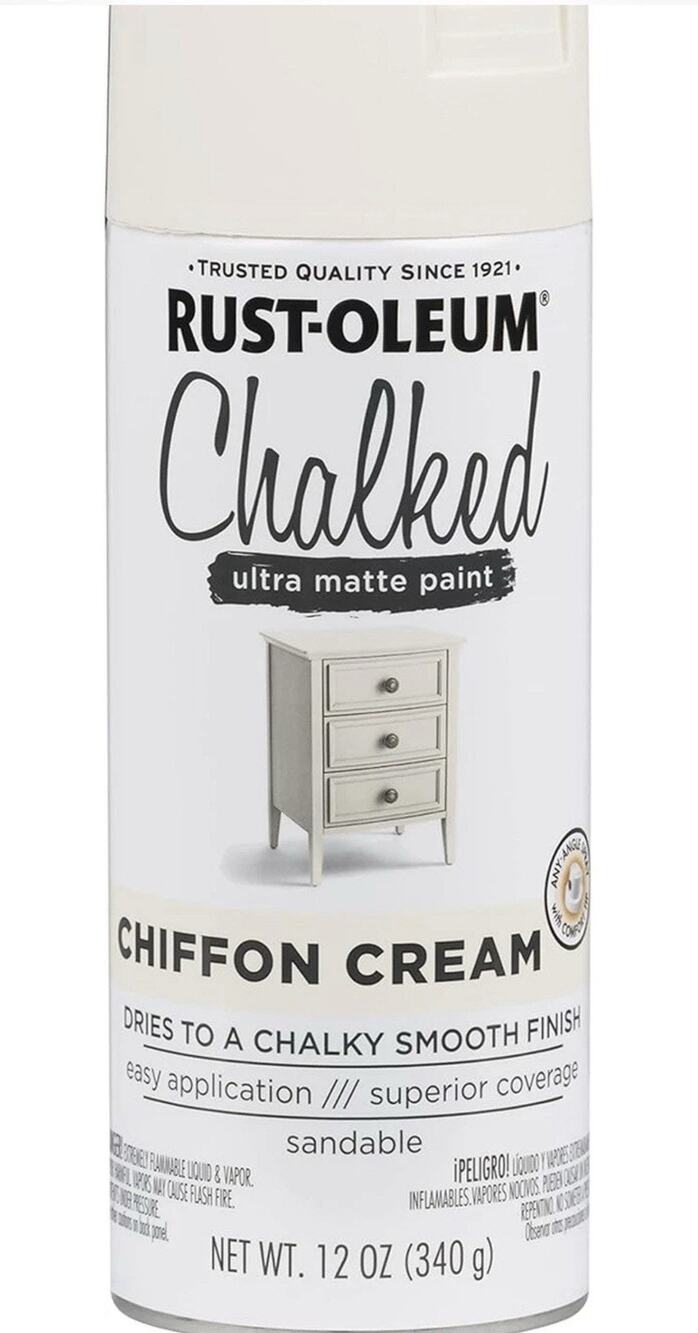 Rust-Oleum Chiffon Cream Chalked All-In-One Ultra Matte Spray Paint, superior